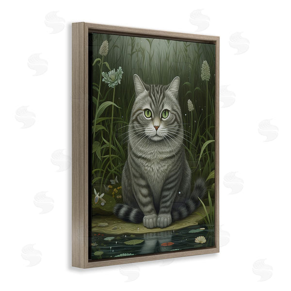 Stupell Industries LSR Design Studio | Cat & Pond Lilies Wall Art