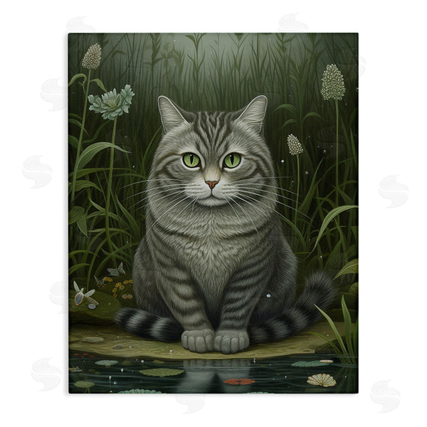 stupell industries LSR Design Studio | Cat & Pond Lilies Wall Art