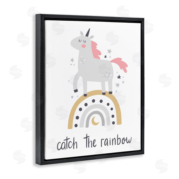 Stupell Industries LSR Design Studio | Catch The Rainbow Unicorn Wall Art