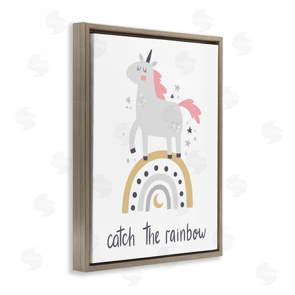 Stupell Industries LSR Design Studio | Catch The Rainbow Unicorn Wall Art