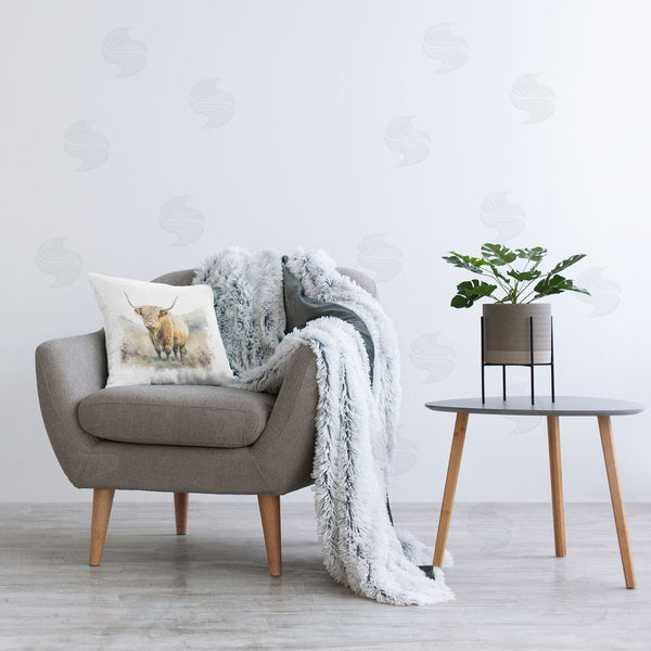 Stupell Industries LSR Design Studio | Cattle & Modern Nature Printed Throw Pillow