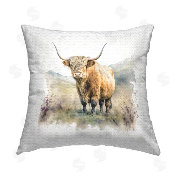 Stupell Industries LSR Design Studio | Cattle & Modern Nature Printed Throw Pillow