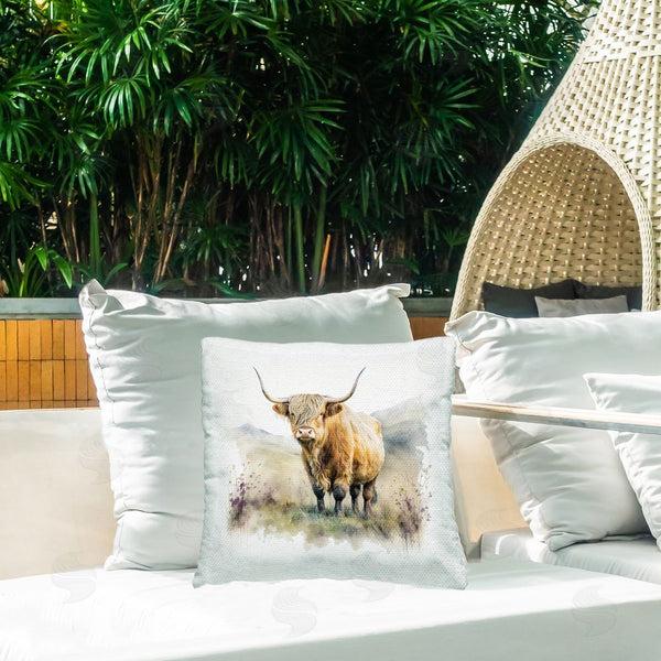 Stupell Industries LSR Design Studio | Cattle & Modern Nature Printed Throw Pillow