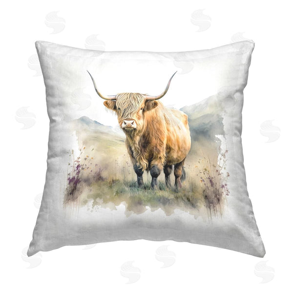 stupell industries LSR Design Studio | Cattle & Modern Nature Printed Throw Pillow