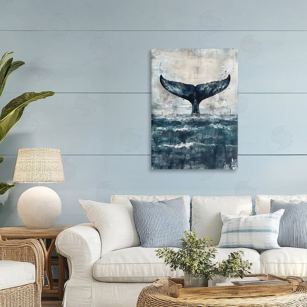 Stupell Industries LSR Design Studio | Centered Distressed Whale Tail