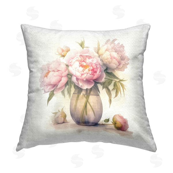 Stupell Industries LSR Design Studio | Charming Pink Peonies Printed Throw Pillow