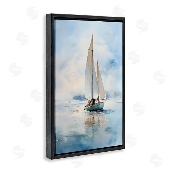 Stupell Industries LSR Design Studio | Clouded Ocean Waves Sailboat