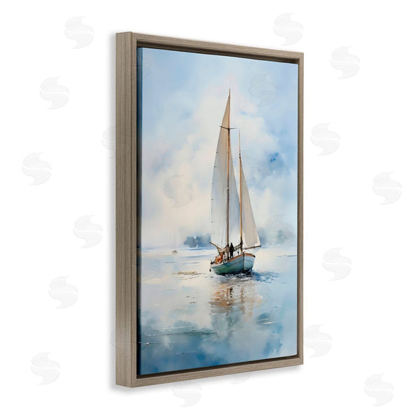 Stupell Industries LSR Design Studio | Clouded Ocean Waves Sailboat