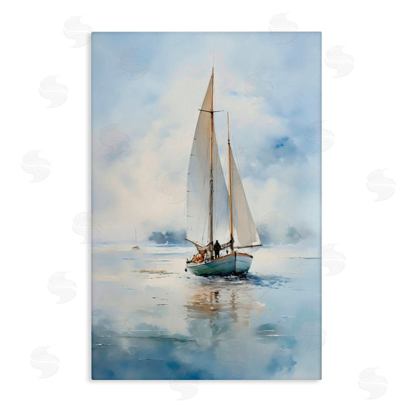stupell industries LSR Design Studio | Clouded Ocean Waves Sailboat