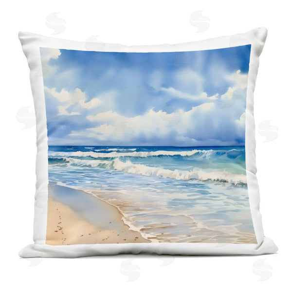 Stupell Industries LSR Design Studio | Cloudy Atmosphere Coast Printed Throw Pillow