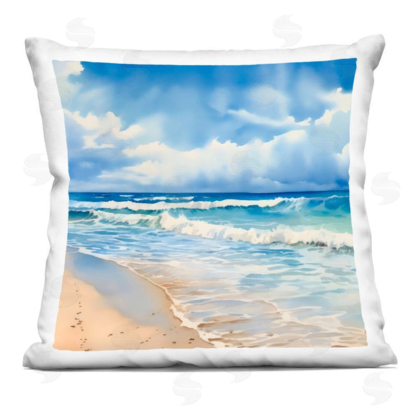 stupell industries LSR Design Studio | Cloudy Atmosphere Coast Printed Throw Pillow