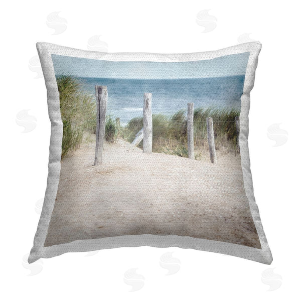 Stupell Industries LSR Design Studio | Coastal Beach Path Printed Throw Pillow