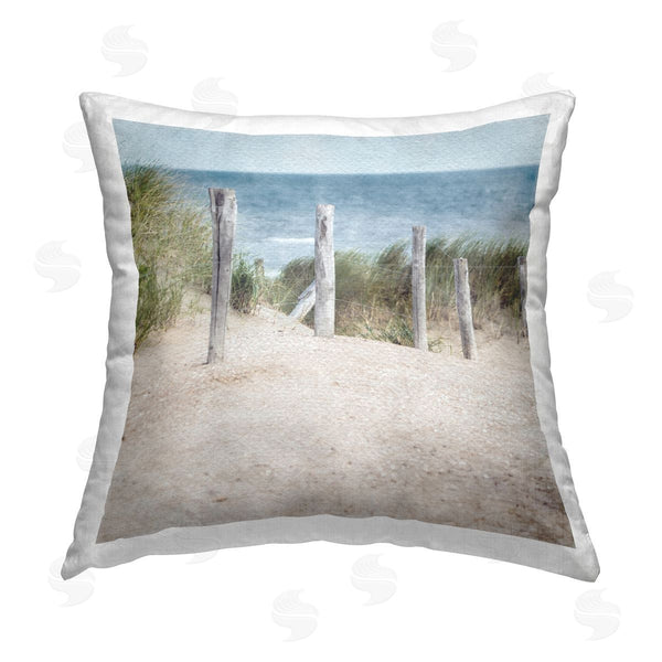 stupell industries LSR Design Studio | Coastal Beach Path Printed Throw Pillow