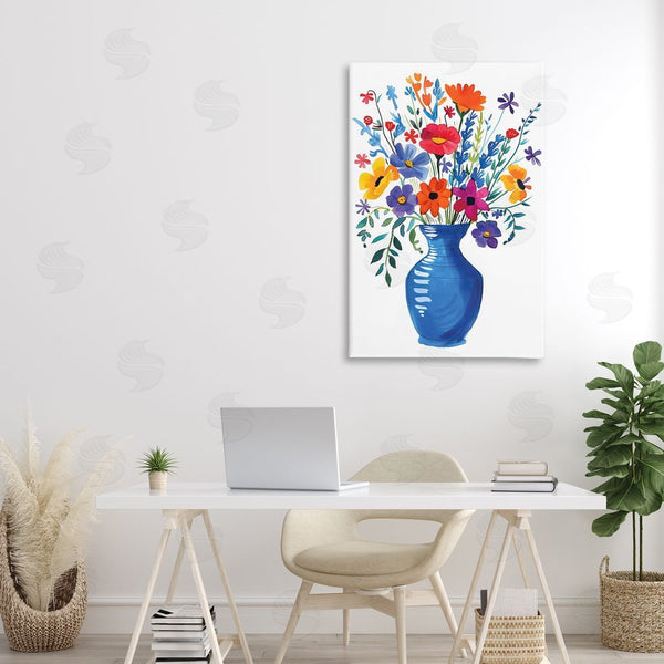 Stupell Industries LSR Design Studio | Colorful Bouquet Blue Red Wall Art