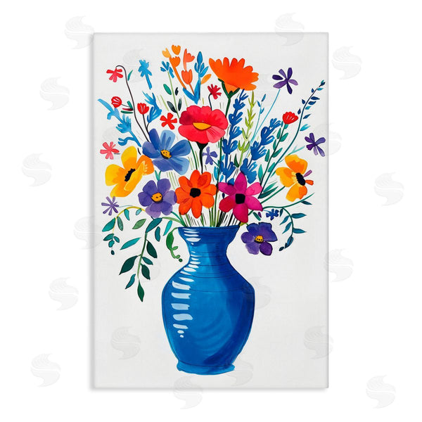 stupell industries LSR Design Studio | Colorful Bouquet Blue Red Wall Art