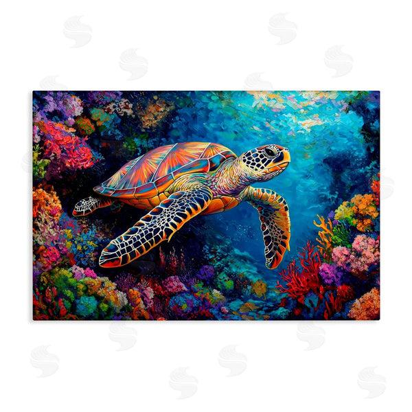 stupell industries LSR Design Studio | Colorful Coral Reef & Turtle