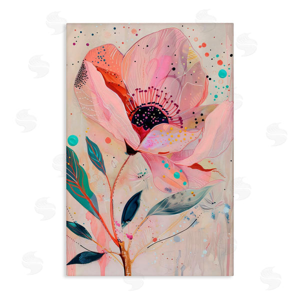 stupell industries LSR Design Studio | Colorful Dots Pink Poppy Wall Art