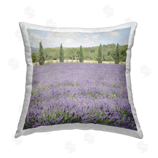 Stupell Industries LSR Design Studio | Country Lavender Scenery Printed Throw Pillow