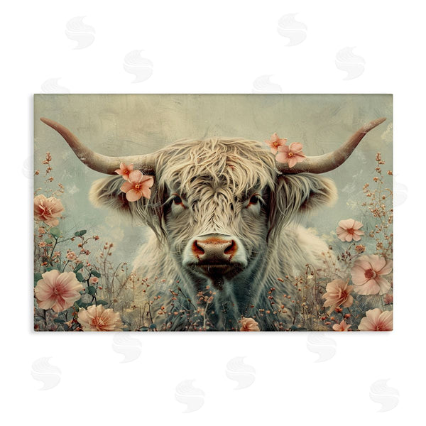 stupell industries LSR Design Studio | Cow with Cherry Blossoms