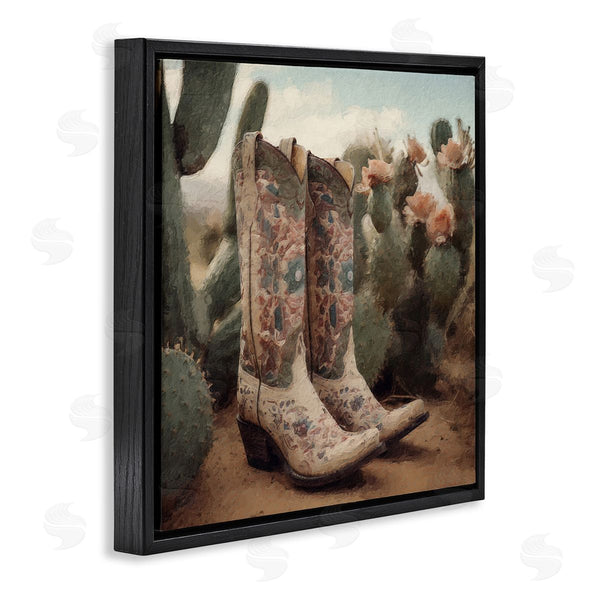 Stupell Industries LSR Design Studio | Cowboy Boots & Cactus Wall Art