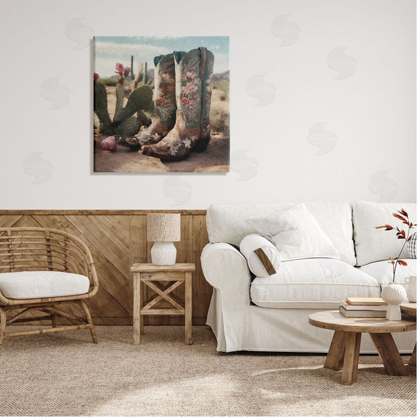 Stupell Industries LSR Design Studio | Cowgirl Boots In Desert Wall Art