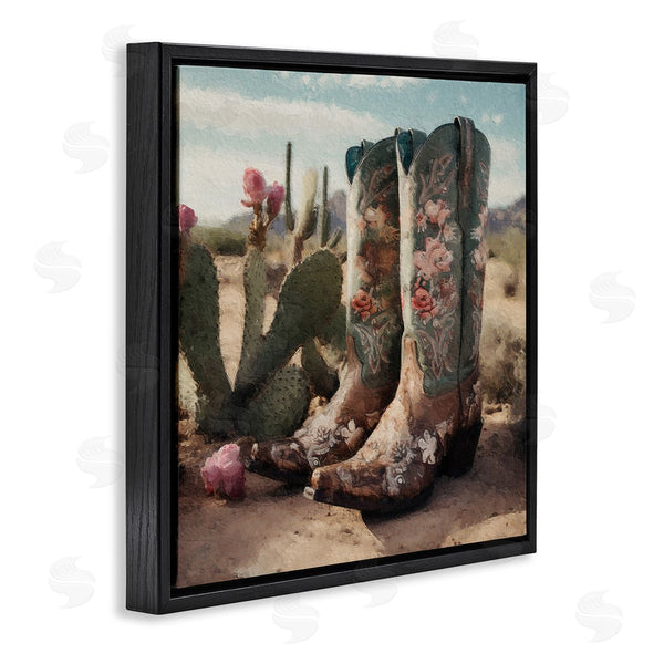 Stupell Industries LSR Design Studio | Cowgirl Boots In Desert Wall Art