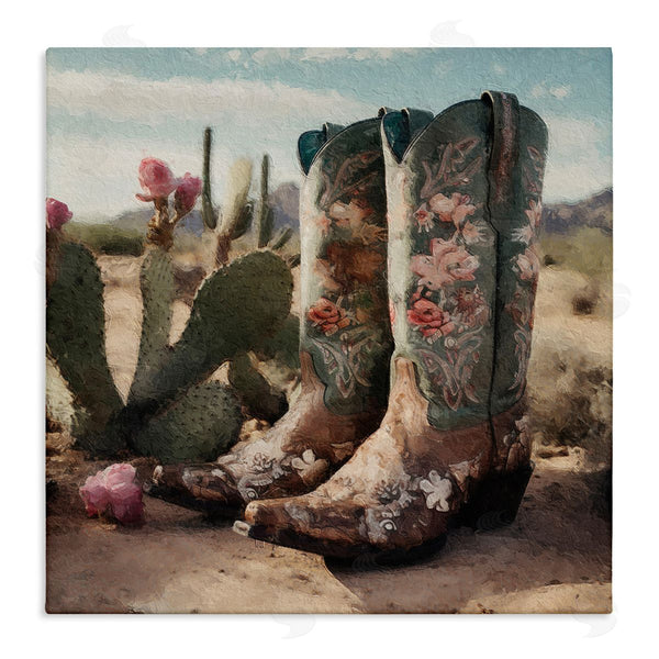 stupell industries LSR Design Studio | Cowgirl Boots in Desert Wall Art