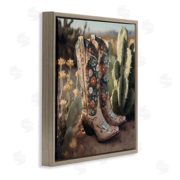 Stupell Industries LSR Design Studio | Cowgirl Boots Landscape Wall Art