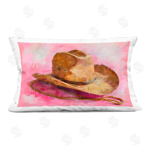 stupell industries LSR Design Studio | Cowgirl Hat over Pink Printed Throw Pillow