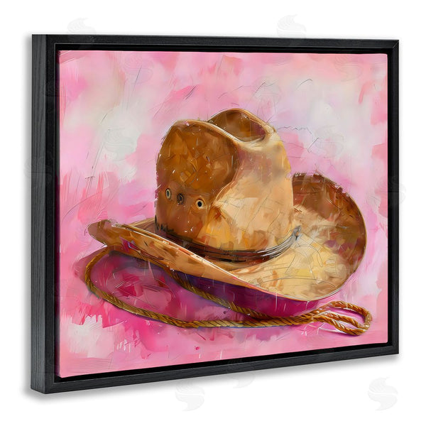 Stupell Industries LSR Design Studio | Cowgirl Hat Over Pink Wall Art