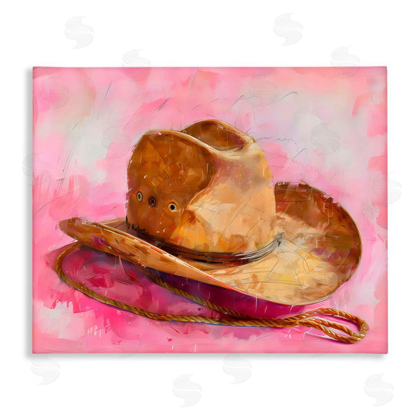stupell industries LSR Design Studio | Cowgirl Hat over Pink Wall Art