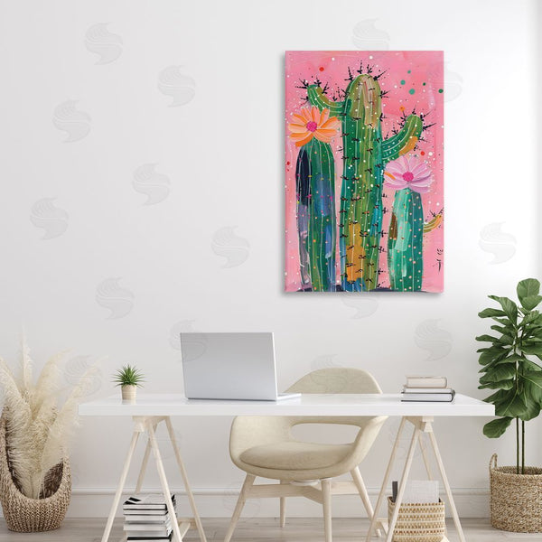 Stupell Industries LSR Design Studio | Creative Cactus Over Pink Wall Art
