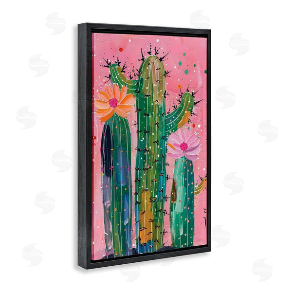 Stupell Industries LSR Design Studio | Creative Cactus Over Pink Wall Art