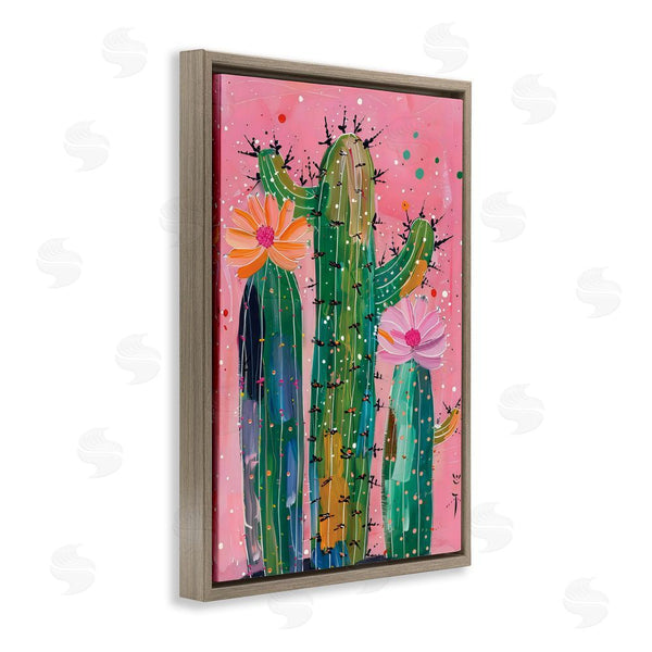 Stupell Industries LSR Design Studio | Creative Cactus Over Pink Wall Art