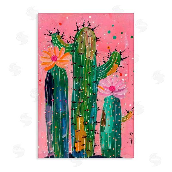 stupell industries LSR Design Studio | Creative Cactus over Pink Wall Art