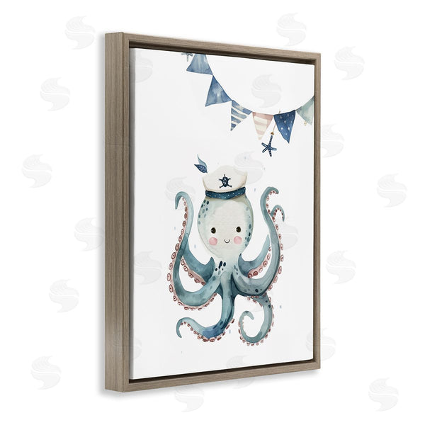 Stupell Industries LSR Design Studio | Cute Octopus Sailor