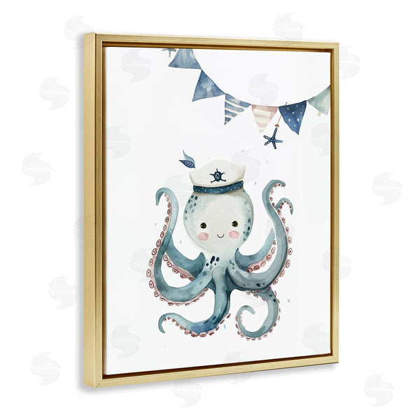 Stupell Industries LSR Design Studio | Cute Octopus Sailor