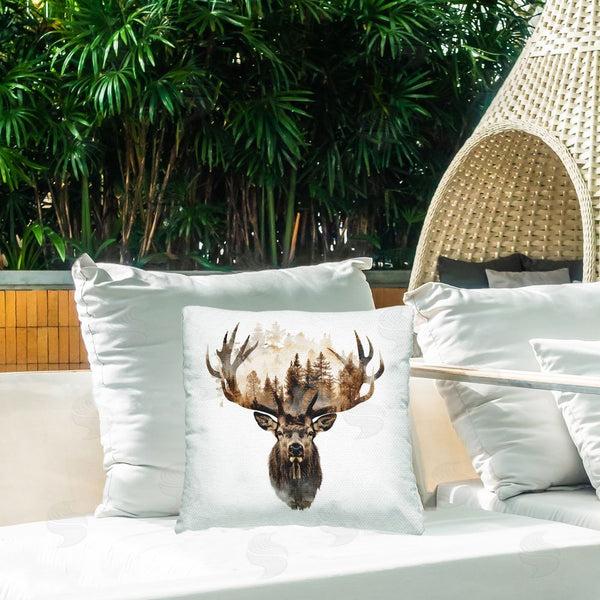 Stupell Industries LSR Design Studio | Deer Forest Silhouette Printed Throw Pillow