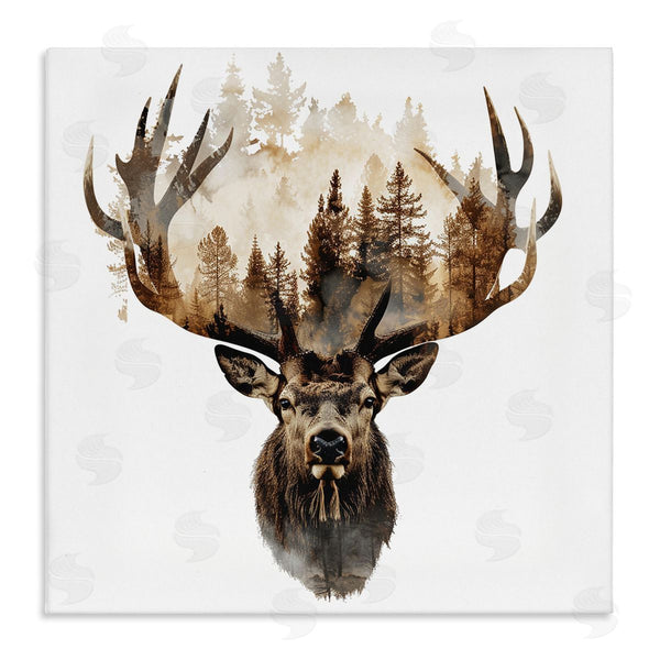 stupell industries LSR Design Studio | Deer Forest Silhouette