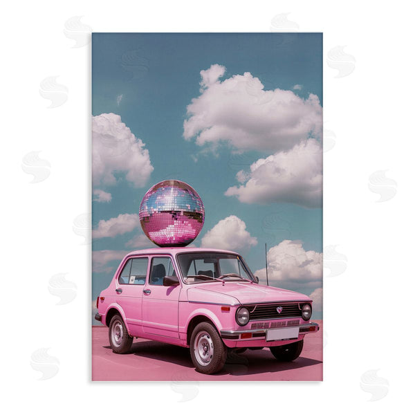 stupell industries LSR Design Studio | Disco Ball Car & Clouds