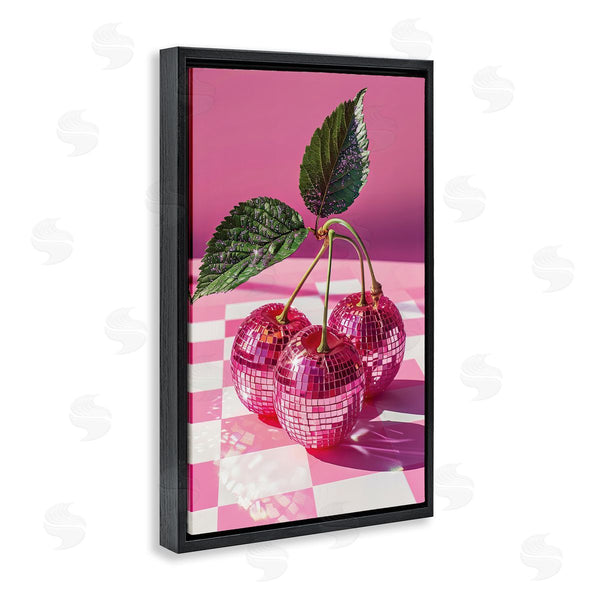 Stupell Industries LSR Design Studio | Disco Cherries On Checkered