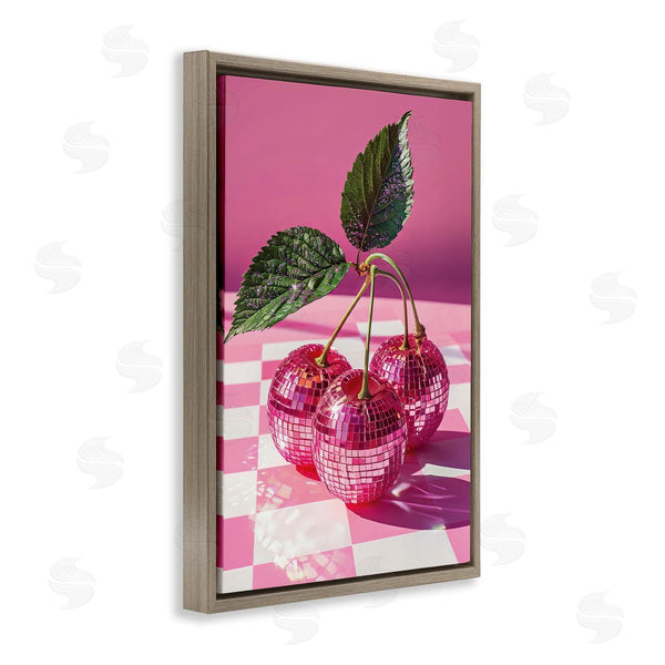 Stupell Industries LSR Design Studio | Disco Cherries On Checkered