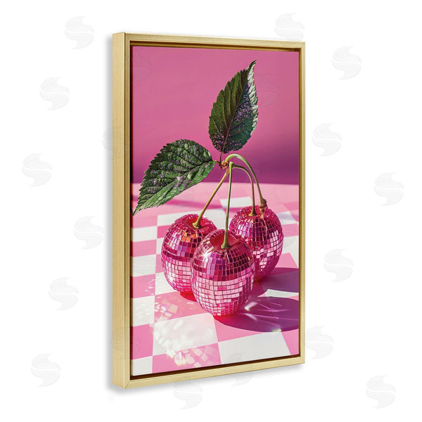 Stupell Industries LSR Design Studio | Disco Cherries On Checkered