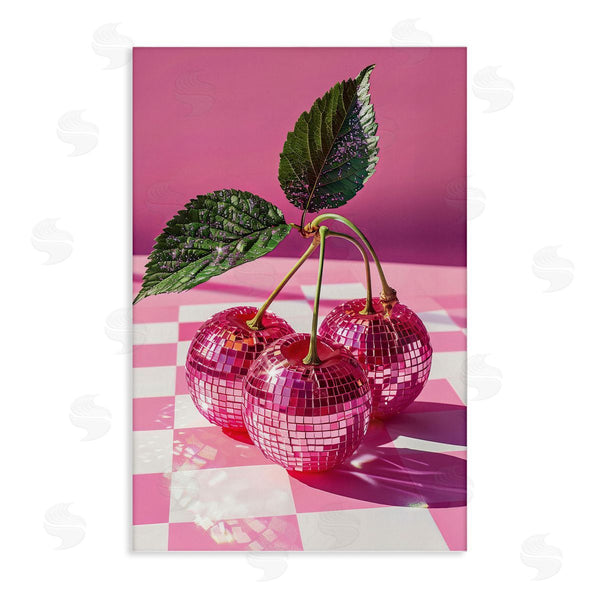stupell industries LSR Design Studio | Disco Cherries on Checkered