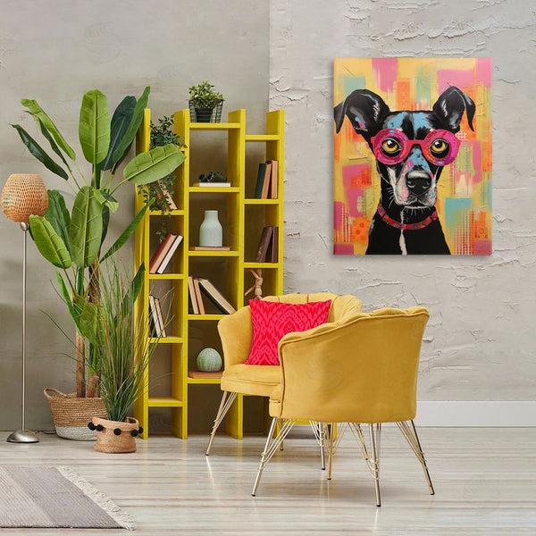 Stupell Industries LSR Design Studio | Dog With Fun Glasses Wall Art
