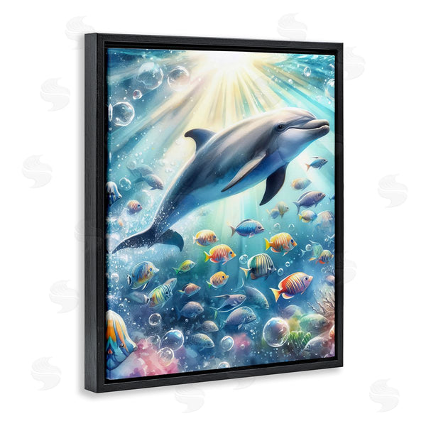Stupell Industries LSR Design Studio | Dolphin Among Sea Life