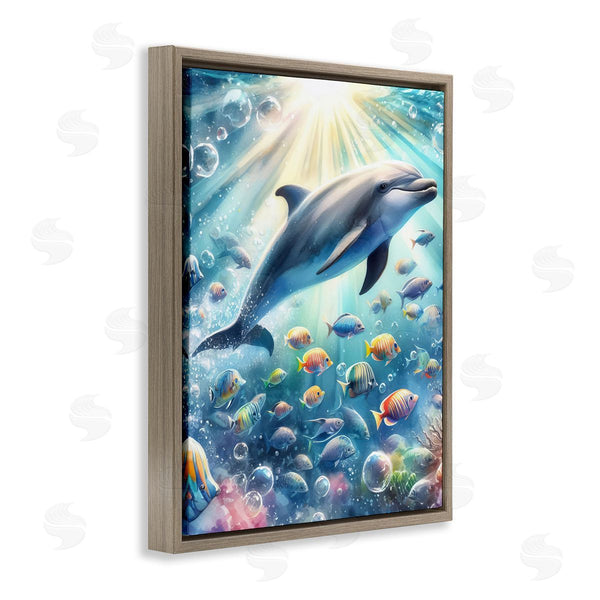 Stupell Industries LSR Design Studio | Dolphin Among Sea Life