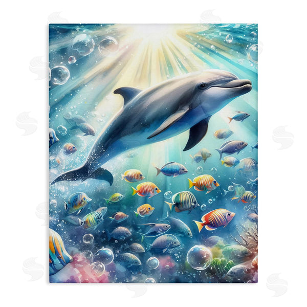 stupell industries LSR Design Studio | Dolphin Among Sea Life