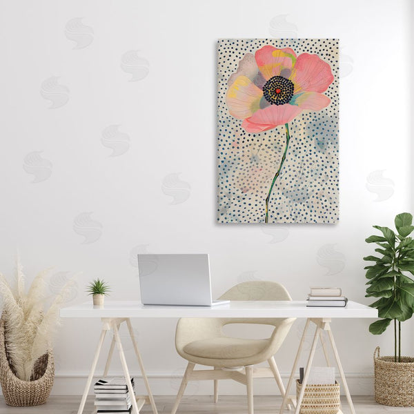 Stupell Industries LSR Design Studio | Dotted Floral Pink Poppy Wall Art