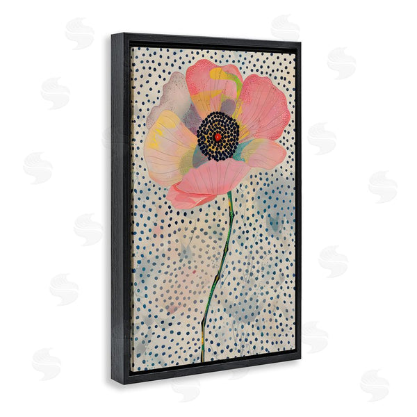 Stupell Industries LSR Design Studio | Dotted Floral Pink Poppy Wall Art